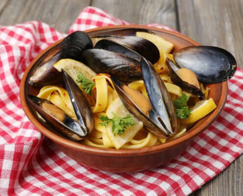 Healthy Mussels with Pasta