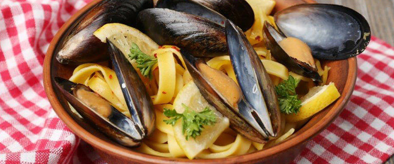 Healthy Mussels with Pasta