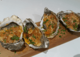 Grilled oysters