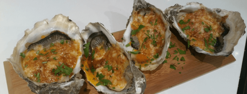 Grilled oysters