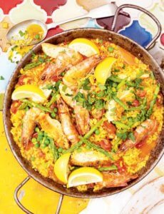 langoustine and chicken paella