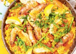 langoustine and chicken paella